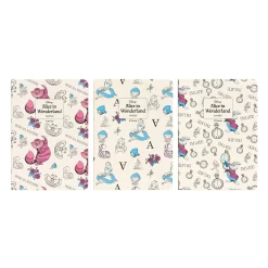 Alice in Wonderland - Set van 3 Notitieboeken