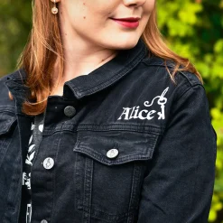 Alice in Wonderland - Zwarte dames spijkerjas