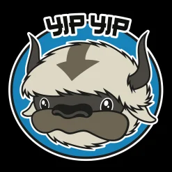 Appa Yip Yip T-Shirt voor Avatar Fans zwart