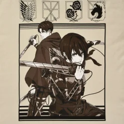 Attack on Titan - Groep Oversize T-shirt beige