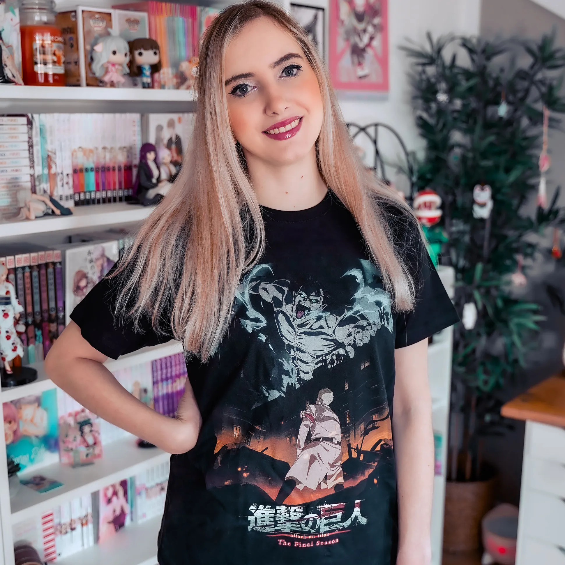 Attack on Titan - Poster T-shirt zwart