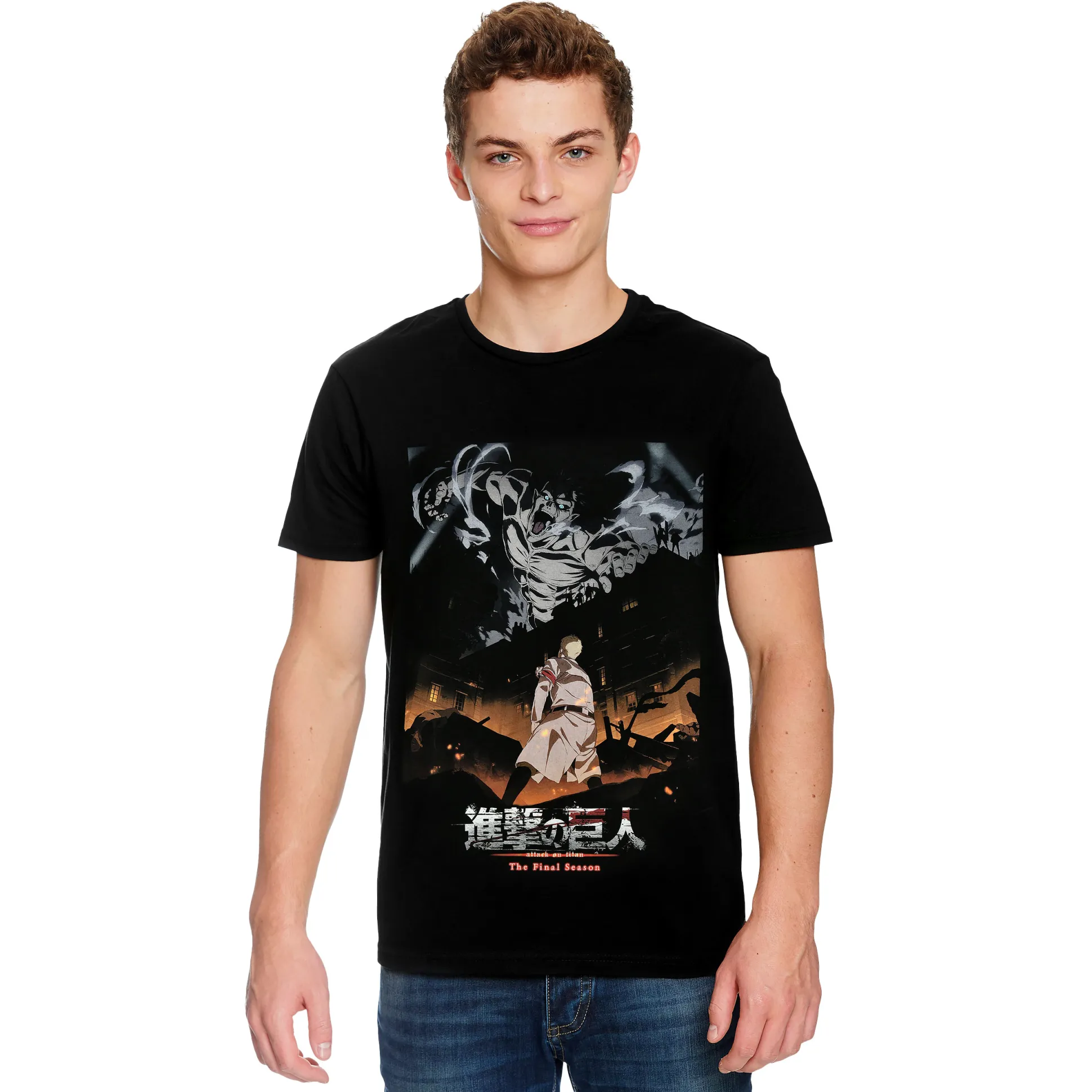 Attack on Titan - Poster T-shirt zwart
