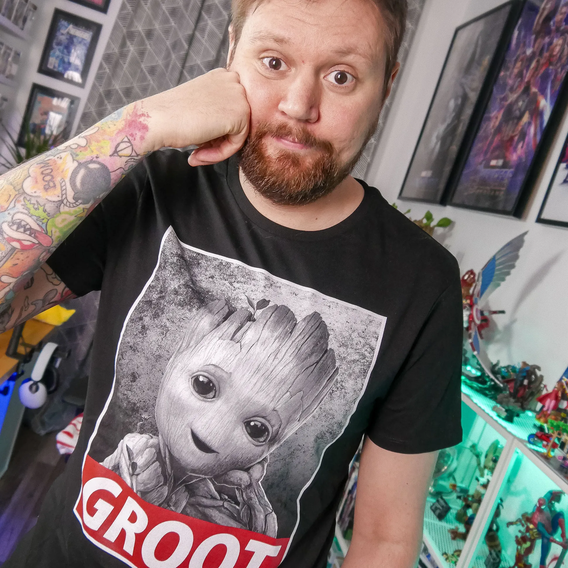 Baby Groot T-shirt zwart - Marvel