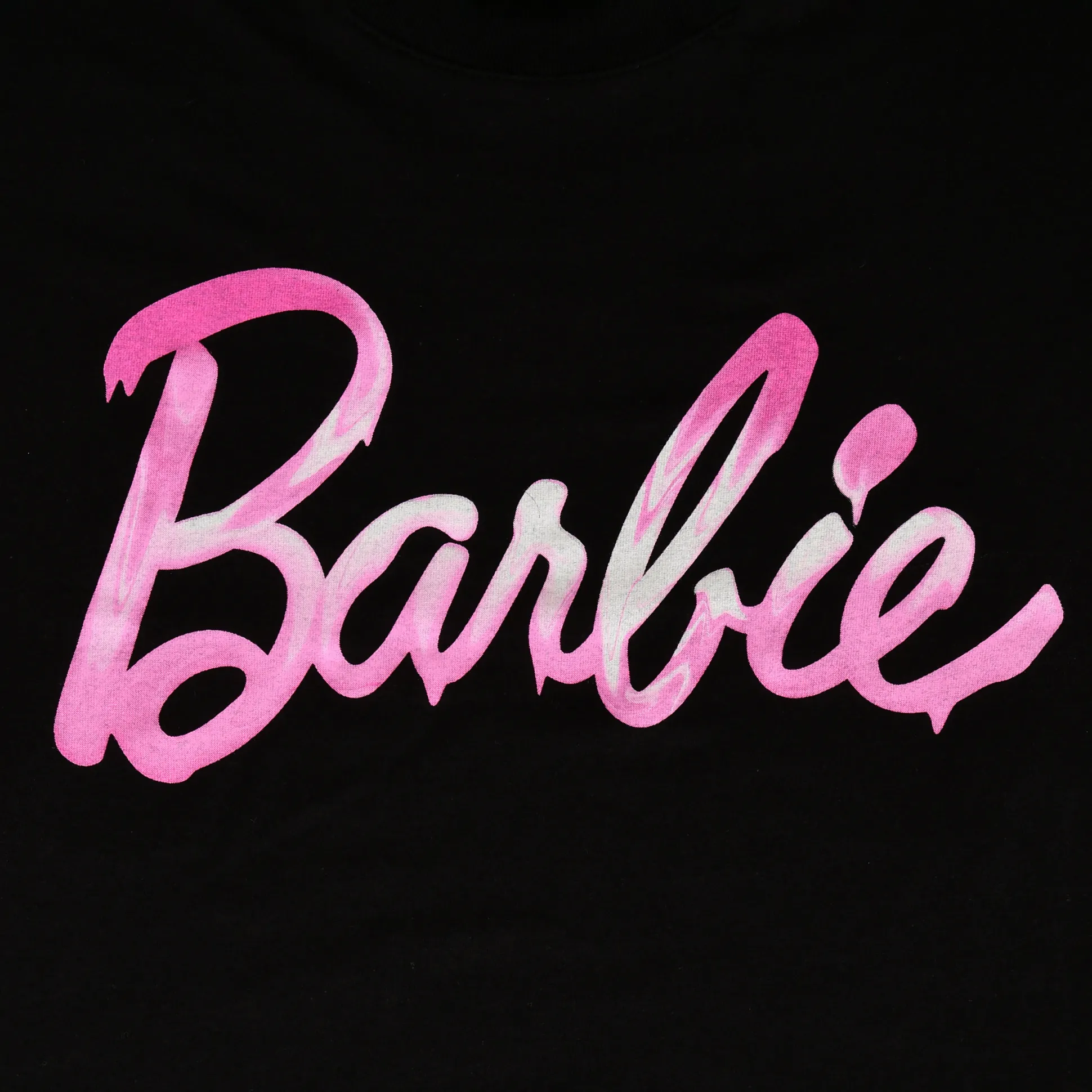 Barbie - Gesmolten Logo T-Shirt zwart