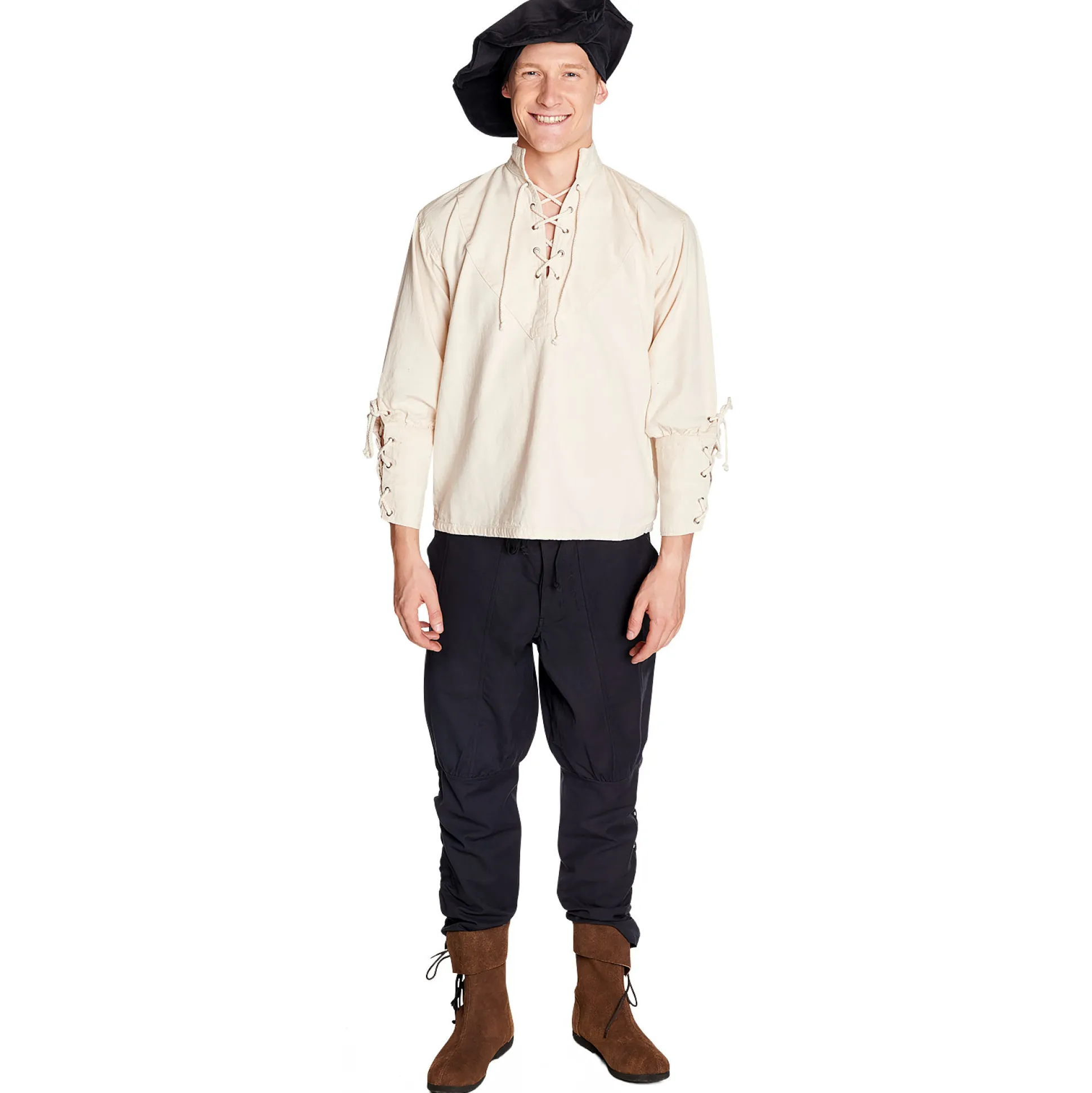 Bertram herenbroek met vetersluiting onderbeen zwart