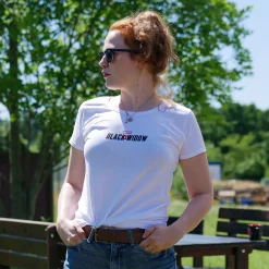 Black Widow - Groot Gezicht Dames T-shirt Wit