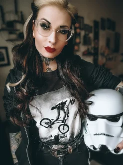 BMX Trooper T-shirt voor Star Wars Fans Zwart