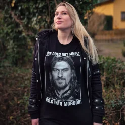Boromir Men loopt niet zomaar Mordor binnen T-shirt - Lord of the Rings