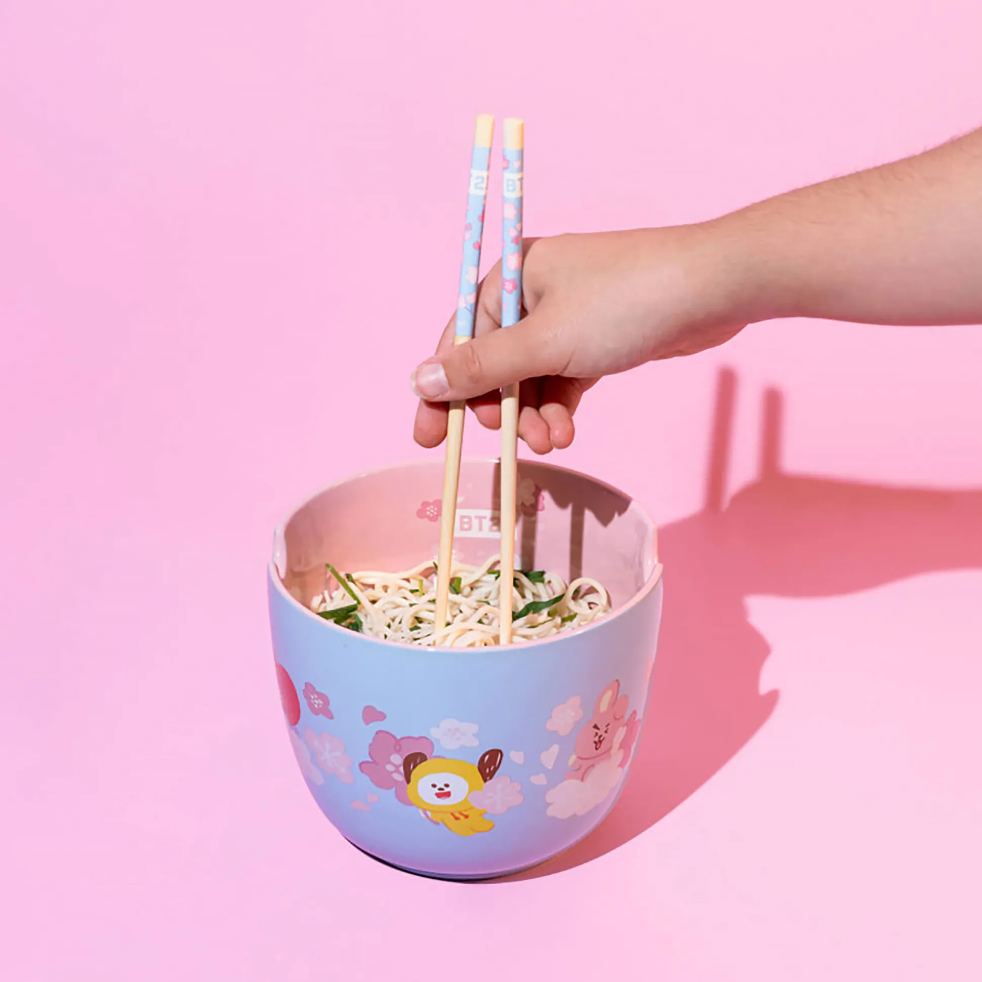 BT21 - Karakters Ramen Kom met Eetstokjes