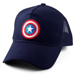 Captain America - Shield Logo Mesh Baseball Pet blauw