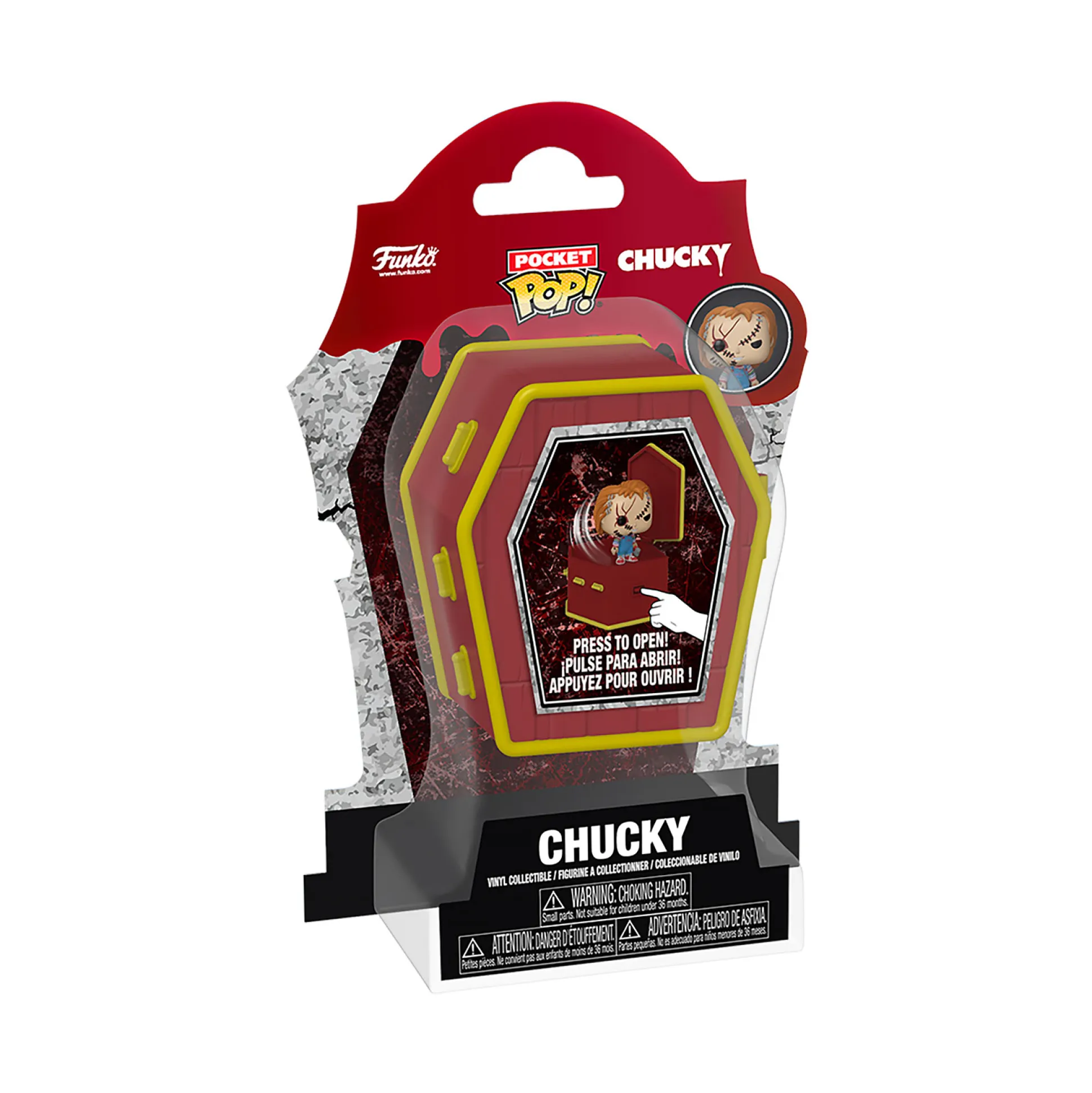 Chucky - Bange Chucky met Kist Funko Pocket Pop Figuur