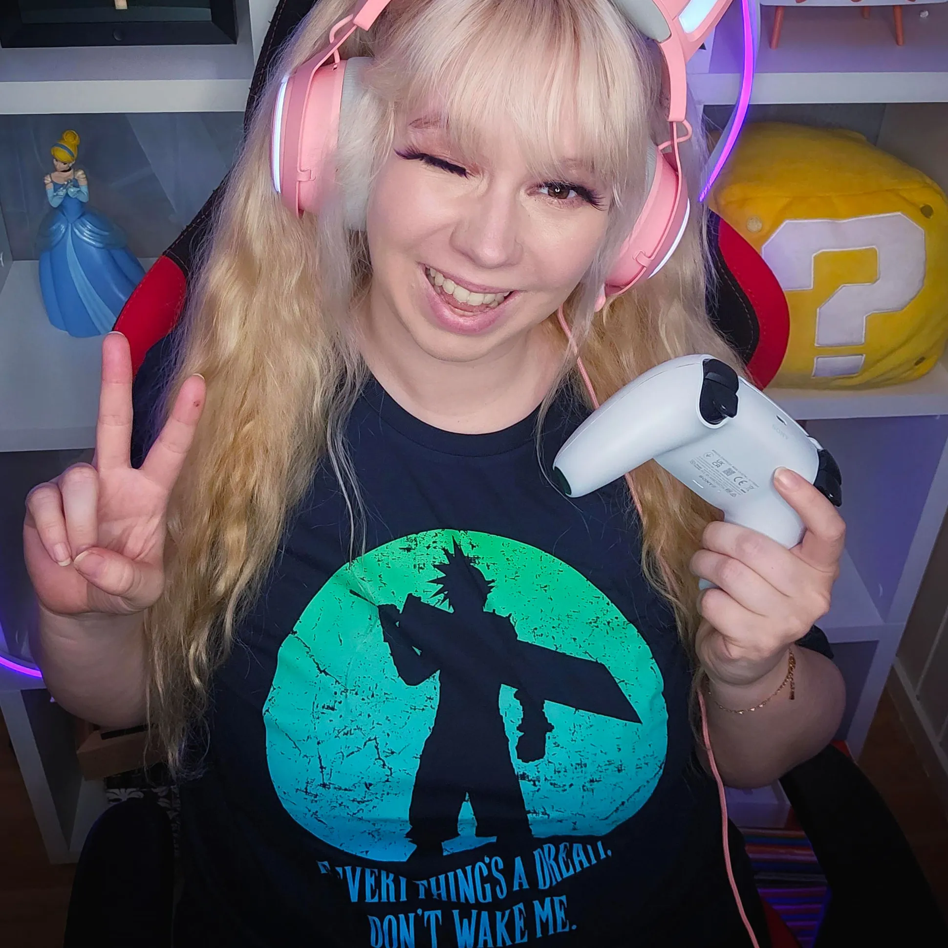 Cloud Strife T-shirt voor Final Fantasy Fans blauw