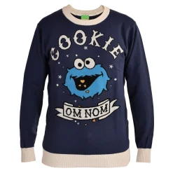 Cookie Monster Cookie Om Nom Gebreide Trui - Sesamstraat
