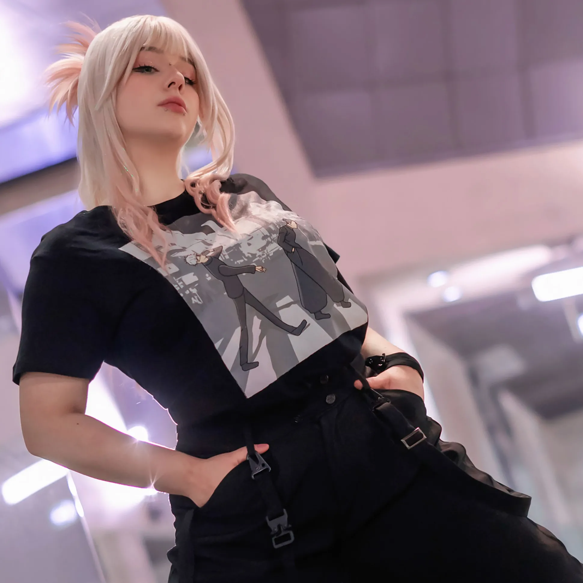 Crosswalk T-shirt voor Jujutsu Kaisen fans zwart