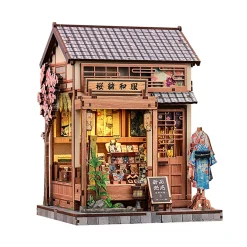 CuteBee - Sakura O Kimono Shop Miniatuurhuis Book Nook Modelbouwset
