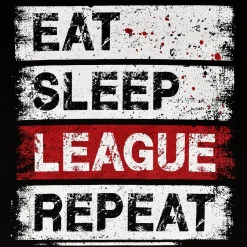 Daily Routine T-Shirt voor League of Legends Fans zwart