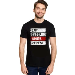Daily Routine T-shirt voor anime fans zwart