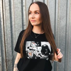 Dark Side Tattoo T-Shirt voor Star Wars Fans Zwart