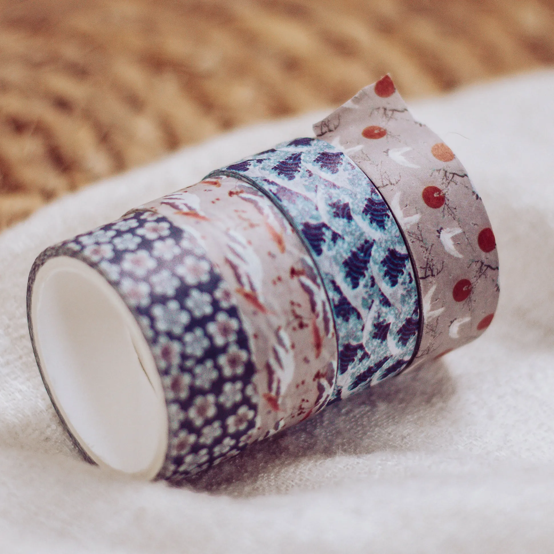 De Grote Golf van Kanagawa - Katsushika Hokusai Washi Tapes 4-delige Set