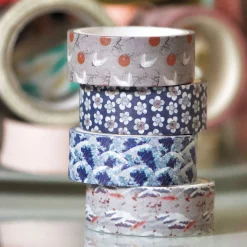 De Grote Golf van Kanagawa - Katsushika Hokusai Washi Tapes 4-delige Set