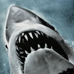 De Witte Haai - Jaws Poster Shirt Zwart