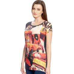 Deadpool - Chimichanga Meisjes Shirt Losse Pasvorm Zwart
