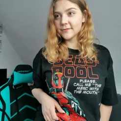 Deadpool - The Merc With The Mouth Oversize T-Shirt Zwart