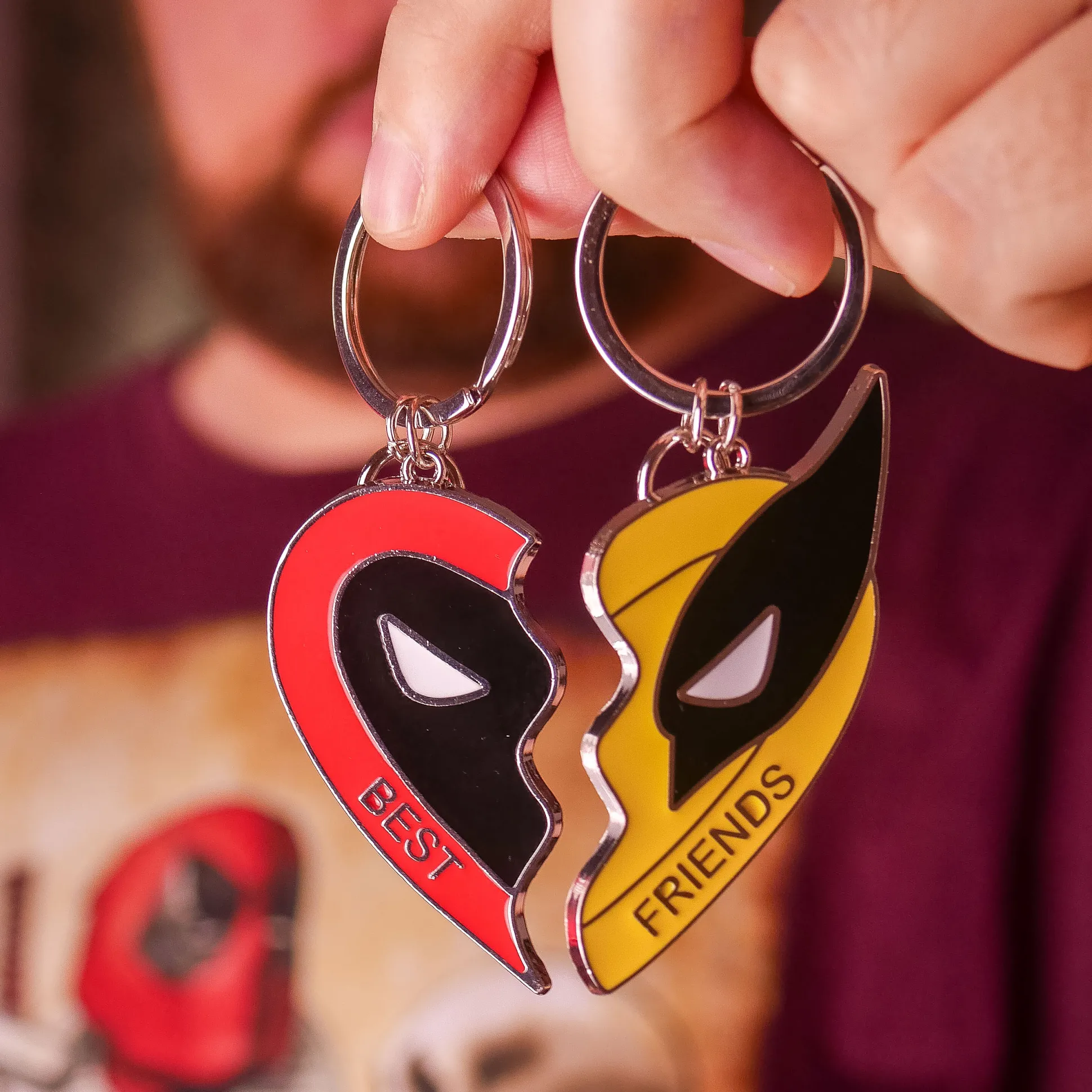 Deadpool en Wolverine - Beste Vrienden Sleutelhanger Set (2-delig)