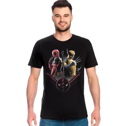 Deadpool en Wolverine Double Trouble T-Shirt zwart