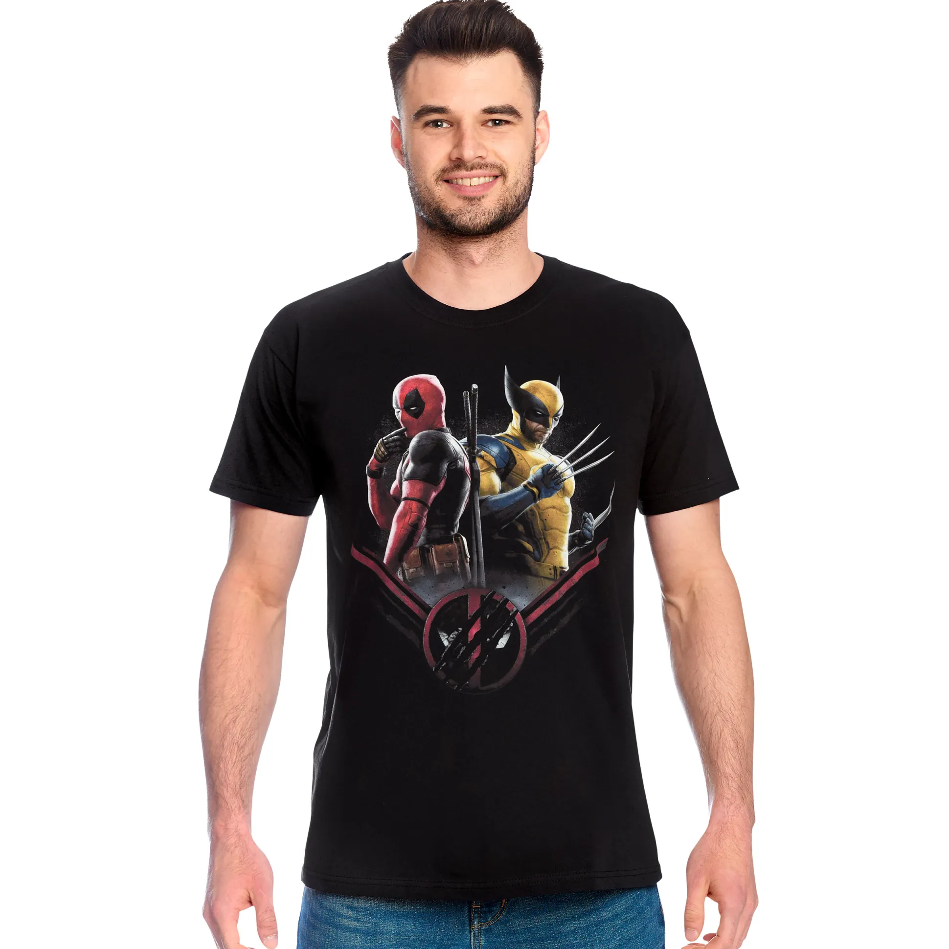 Deadpool en Wolverine Double Trouble T-Shirt zwart