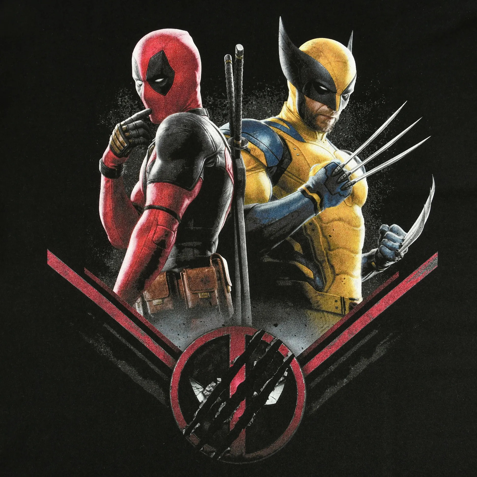 Deadpool en Wolverine Double Trouble T-Shirt zwart