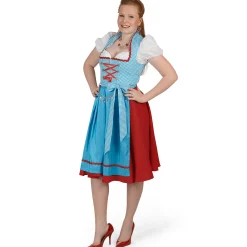 Dirndl Petra - Kostuum Dames rood blauw