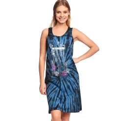 Doctor Who - Floral Tardis Batik Mini Jurk