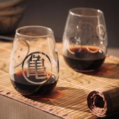 Dragon Ball - Dragon Balls & Kame-symbool glazen set van 2