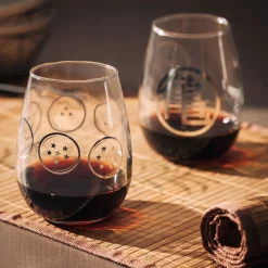 Dragon Ball - Dragon Balls & Kame-symbool glazen set van 2