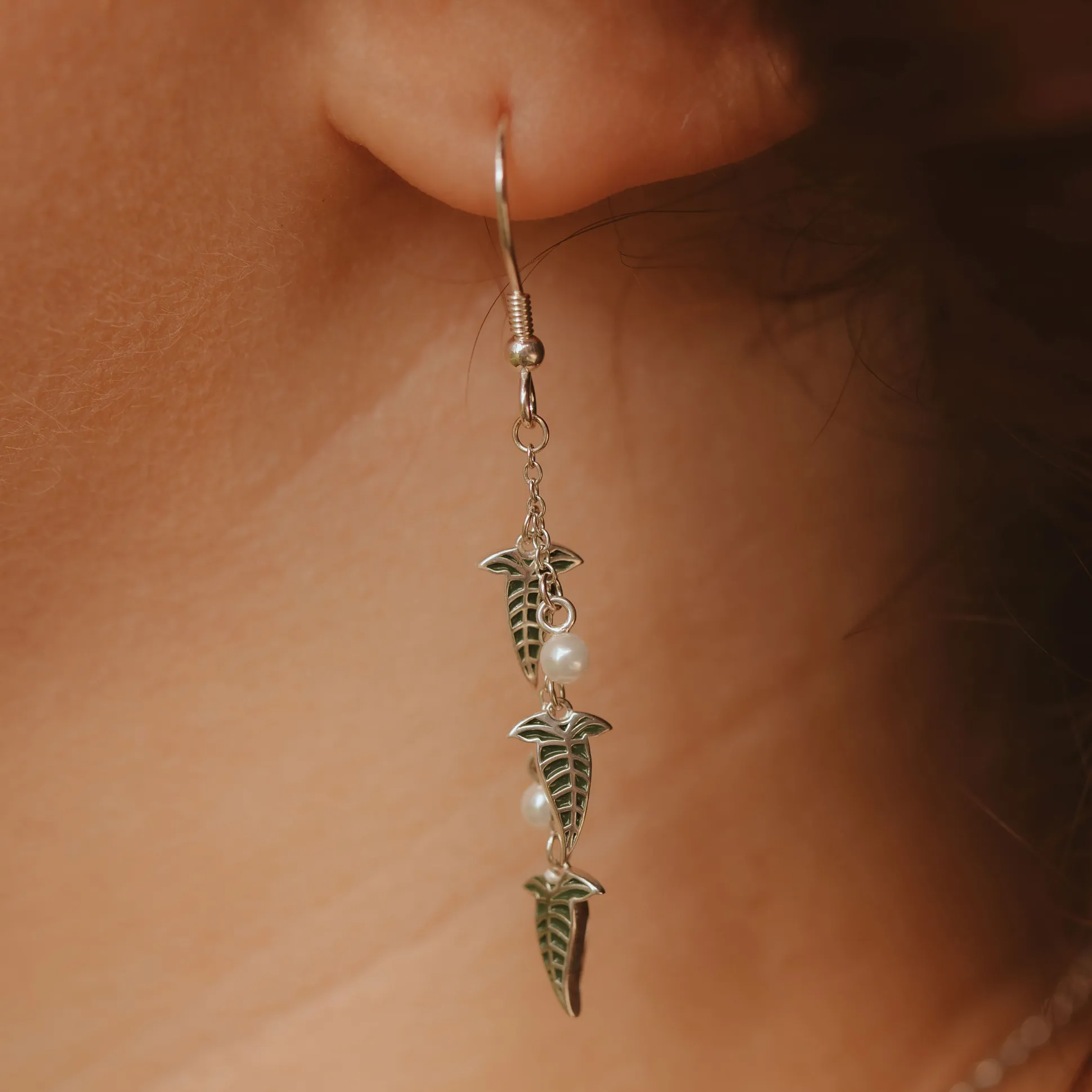 Elfenblad Oorbellen 925 Sterling Zilver - In de Ban van de Ring