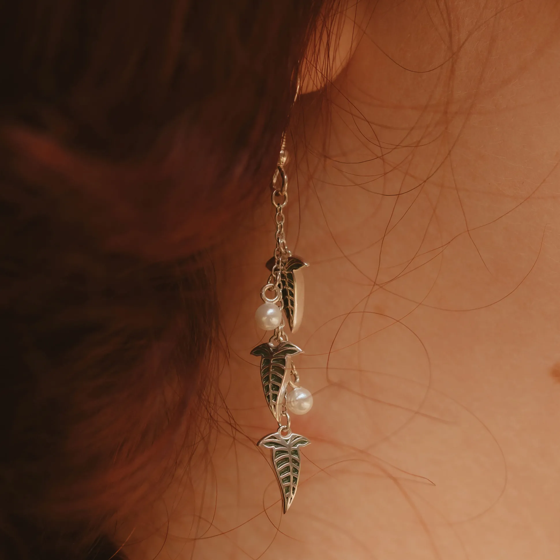 Elfenblad Oorbellen 925 Sterling Zilver - In de Ban van de Ring