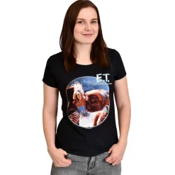 E.T. en Gertie Dames T-Shirt Zwart