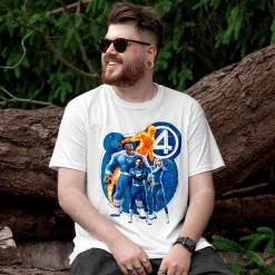 Fantastic Four - Groep T-Shirt wit