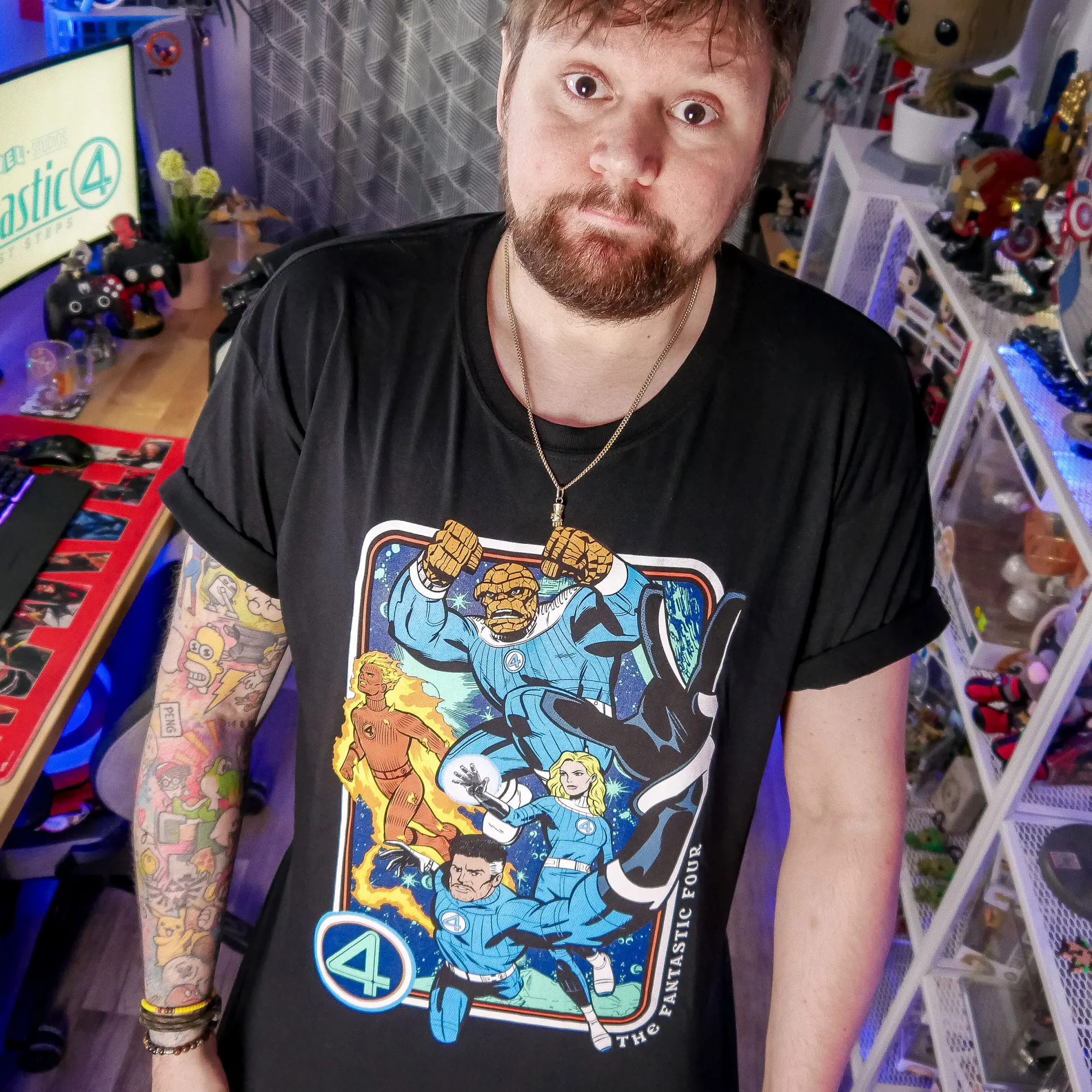 Fantastic Four - Personages T-Shirt zwart