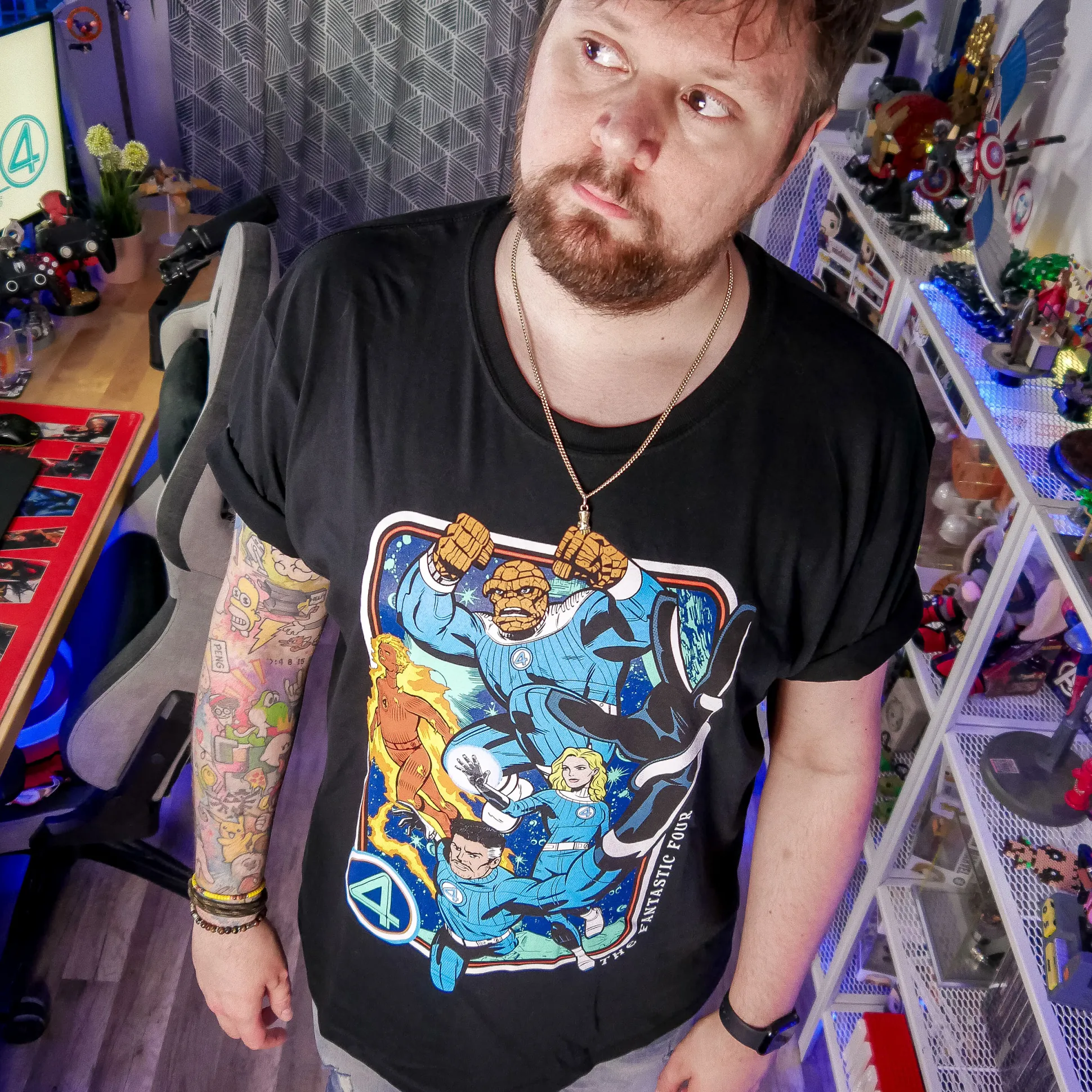 Fantastic Four - Personages T-Shirt zwart