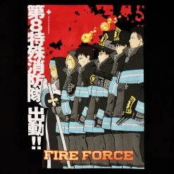 Fire Force - Poster T-shirt zwart