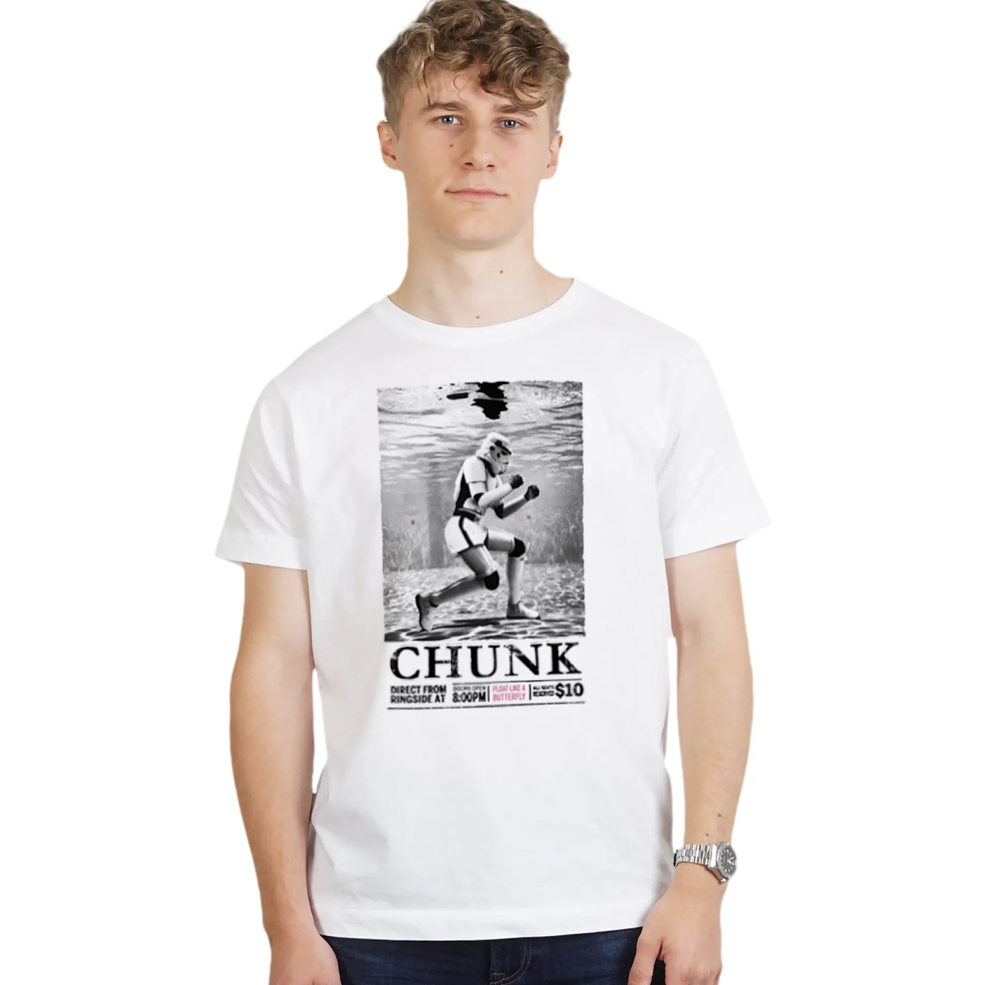 Galactic Fighter Underwater T-Shirt voor Star Wars Fans wit