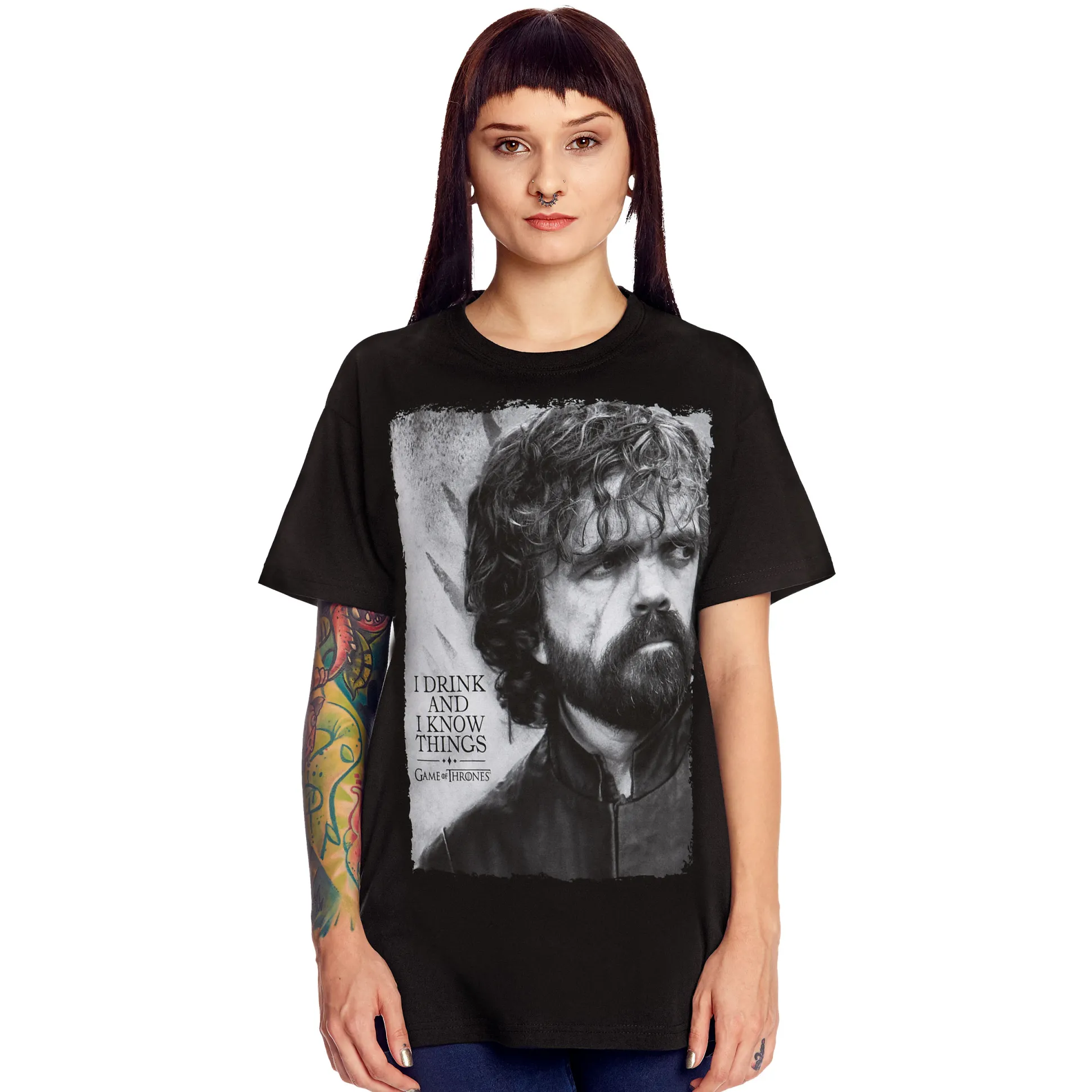 Game of Thrones - Tyrion Drink en Weet dingen T-shirt zwart