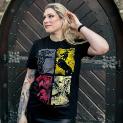 Game of Thrones - Wapenschild Distressed T-Shirt Zwart