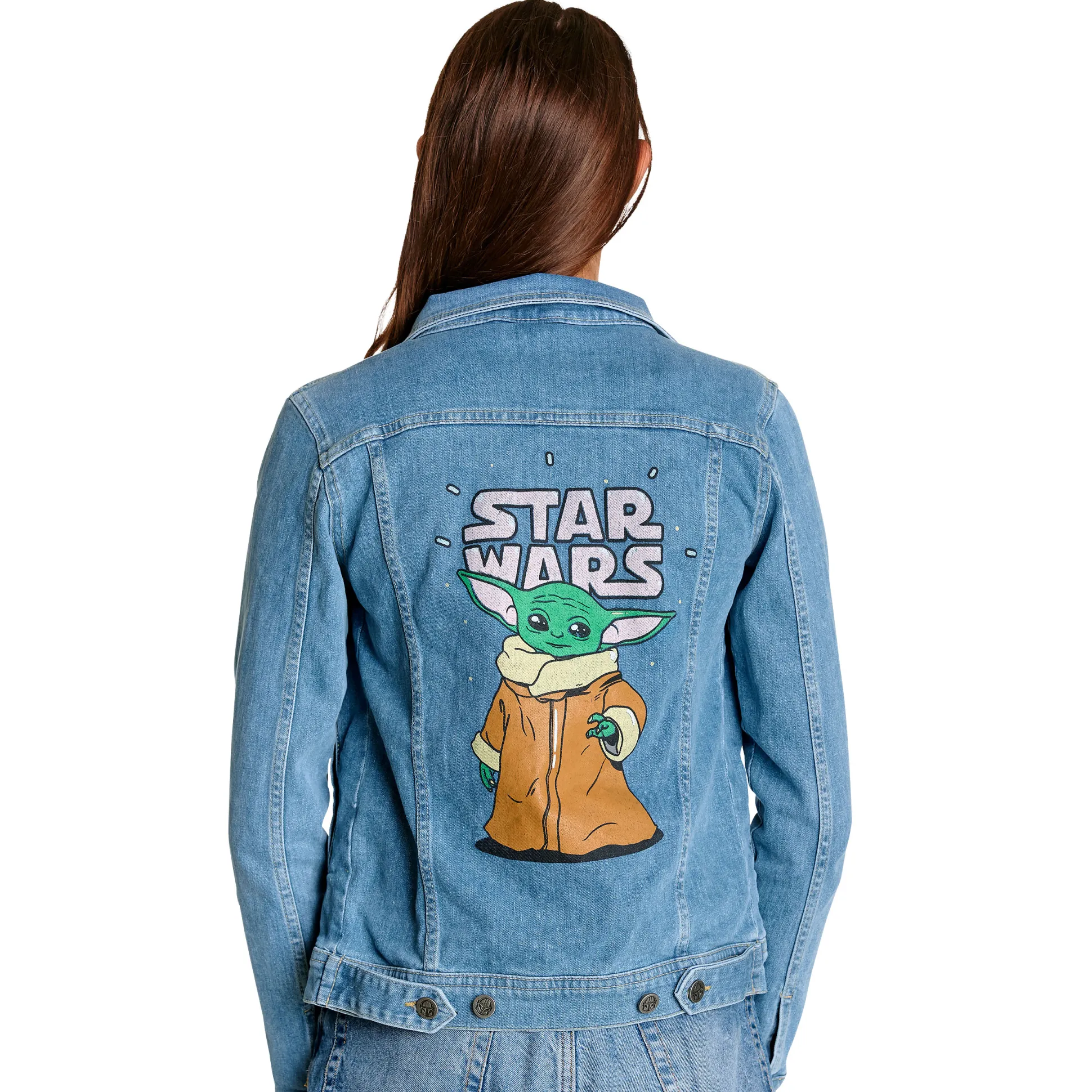 Grogu Dames Spijkerjas Blauw - Star Wars The Mandalorian
