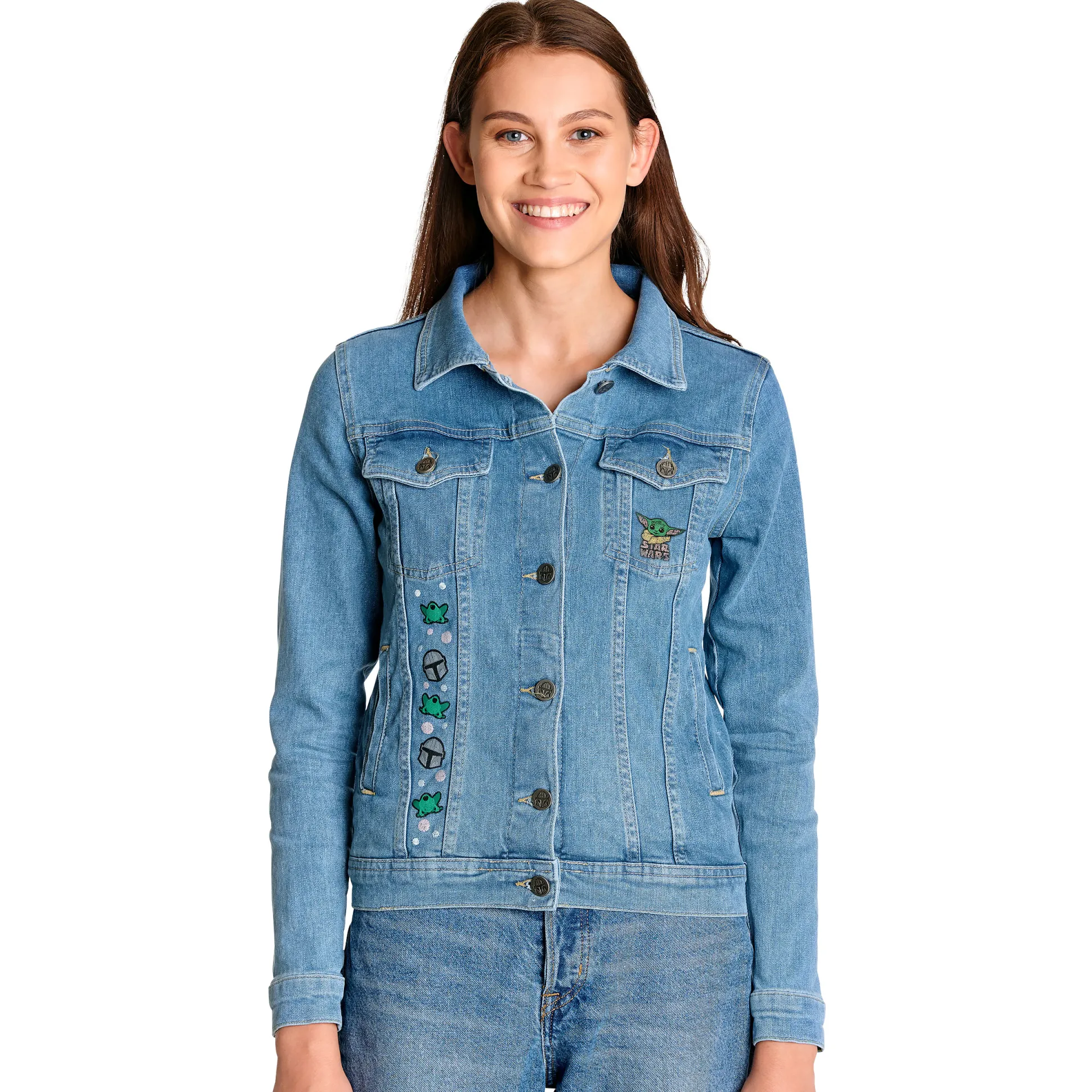 Grogu Dames Spijkerjas Blauw - Star Wars The Mandalorian