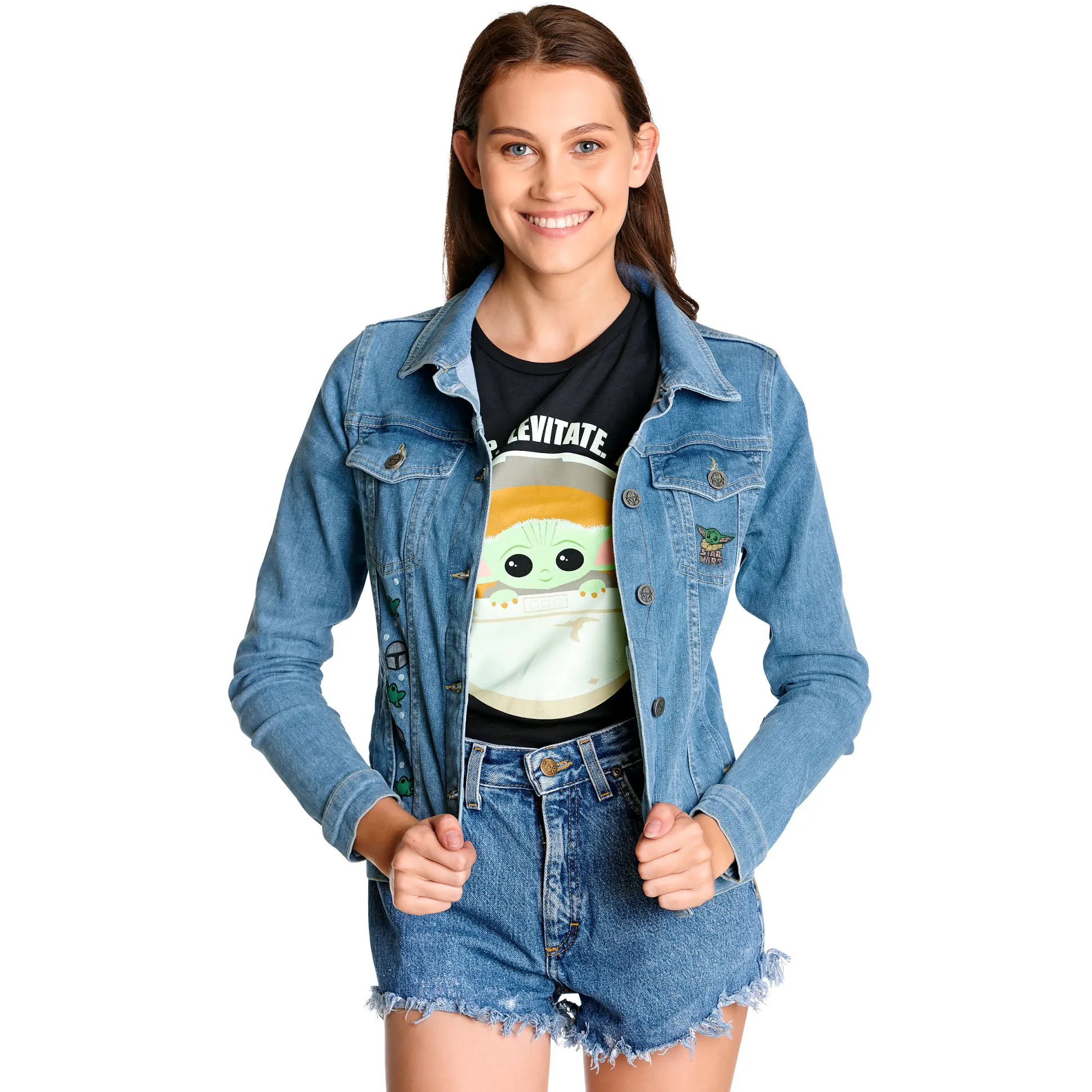 Grogu Dames Spijkerjas Blauw - Star Wars The Mandalorian