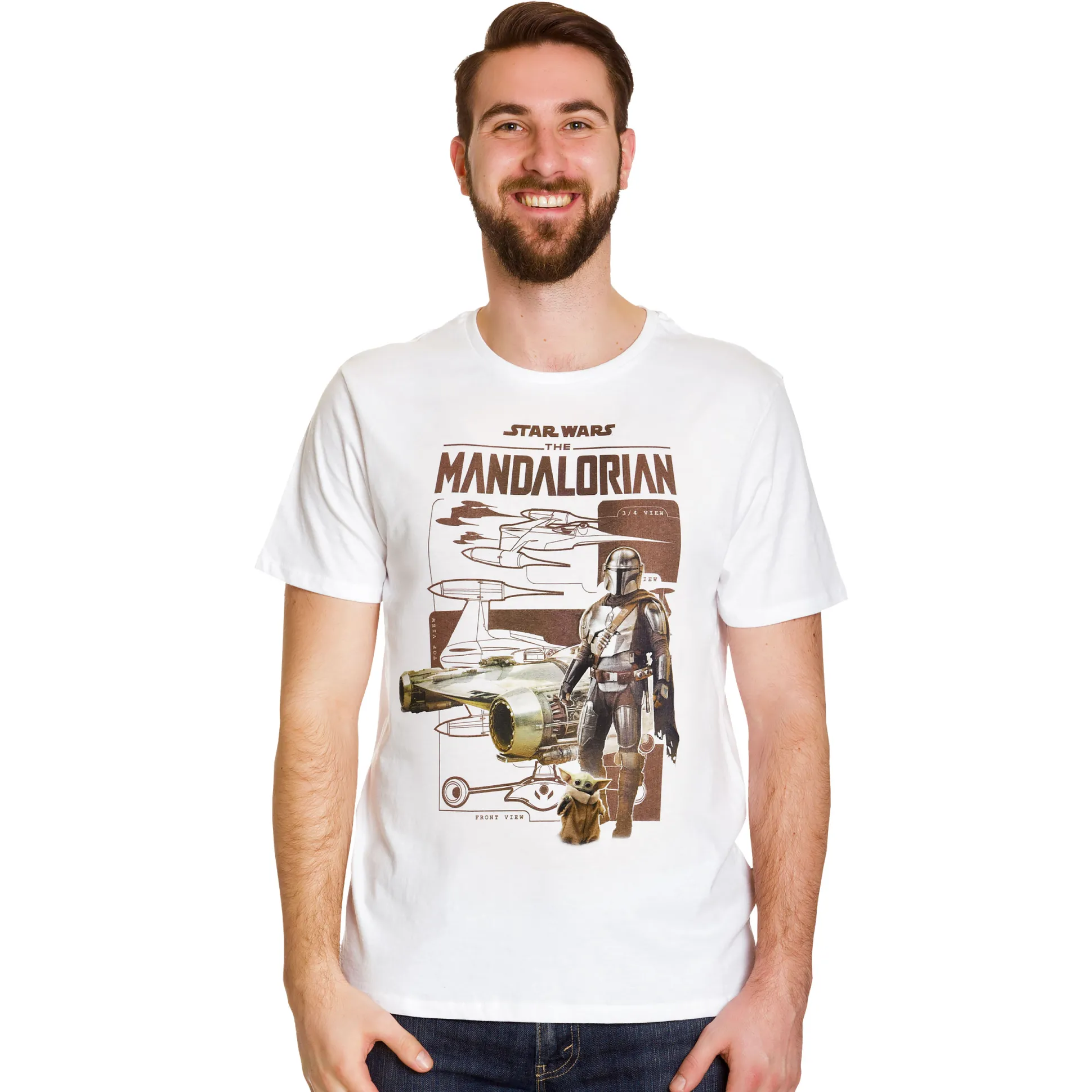 Grogu en Mandalorian T-shirt wit - Star Wars The Mandalorian