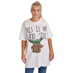 Grogu Good Side Oversize T-shirt Wit - Star Wars The Mandalorian
